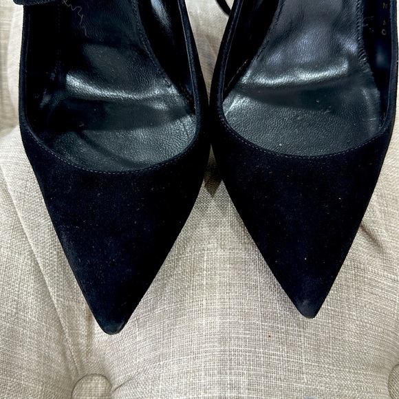 YSL black suede opyum ankle strap heels - Picture 2 of 4